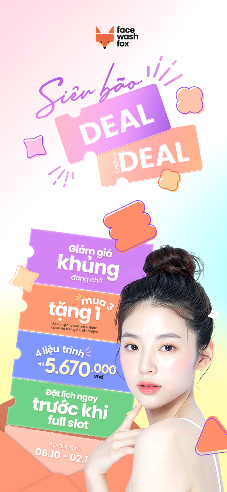 Ưu đãi hấp dẫn tại Face Wash Fox